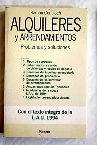 ALQUILERES Y ARRENDAMIENTOS | 9788408012467 | CONTIJOCH, RAMON