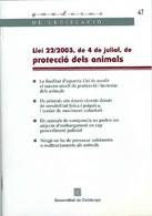 LLEI 22/2003 PROTECCIO ANIMALS | 9788439362265 | VARIS