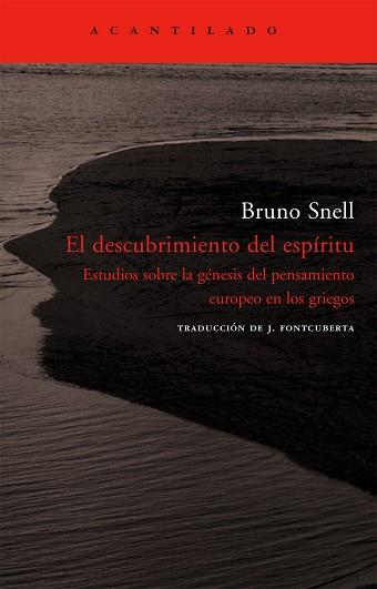 DESCUBRIMIENTO DEL ESPÍRITU | 9788496834224 | SNELL, BRUNO