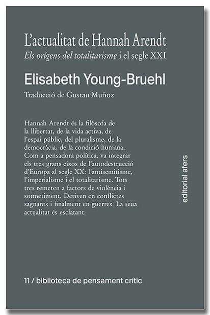 ACTUALITAT DE HANNAH ARENDT | 9791387680039 | YOUNG-BRUEHL, ELISABETH