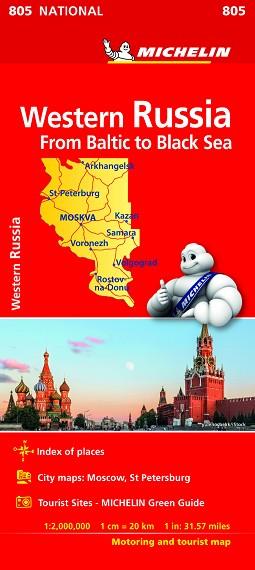 MAPA NATIONAL RUSIA OESTE - DEL BALTICO AL MAR NEGRO | 9782067233300 | MICHELIN