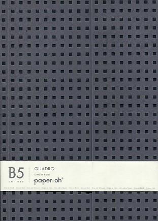 LLIBRETA PAPER OH GREY ON BLACK B5 UNLINED | 9781439790557
