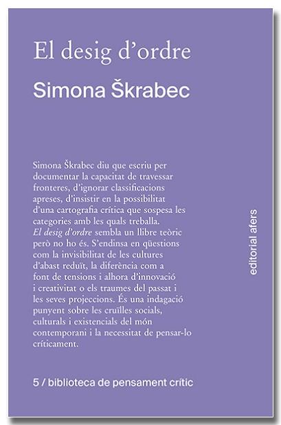 DESIG D'ORDRE | 9788418618604 | SKRABEC, SIMONA