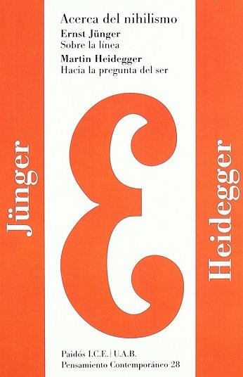 ACERCA DEL NIHILISMO | 9788449300295 | JUNGER, ERNST
