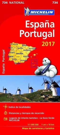 MAPA NATIONAL ESPAÑA - PORTUGAL 2017 734 | 9782067218932 | AA.VV