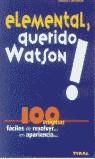 ELEMENTAL QUERIDO WATSON | 9788430587360 | HARSHMAN, EDWARD
