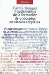 FUNDAMENTOS DE LA FORMACION DE CONCEPTOS EN CIENCIA EMPIRICA | 9788420625270 | HEMPEL, CARL GUSTAV