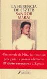 HERENCIA DE ESZTER, LA | 9788478885671 | MARAI, SANDOR