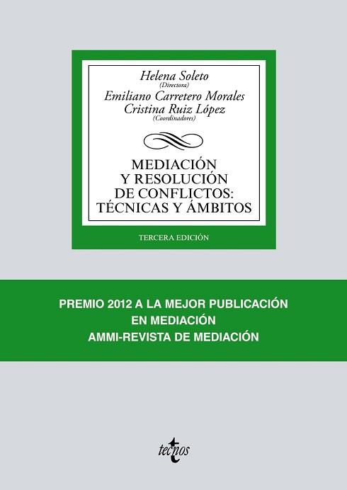 MEDIACIÓN Y RESOLUCIÓN DE CONFLICTOS: TÉCNICAS Y ÁMBITOS | 9788430972739 | SOLETO, HELENA / CARRETERO MORALES, EMILIANO / ALZATE SÁEZ DE HEREDIA, RAMÓN / AVILÉS, MARÍA / BUTTS