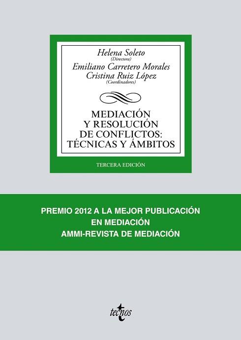 MEDIACIÓN Y RESOLUCIÓN DE CONFLICTOS: TÉCNICAS Y ÁMBITOS | 9788430972739 | SOLETO, HELENA / CARRETERO MORALES, EMILIANO / ALZATE SÁEZ DE HEREDIA, RAMÓN / AVILÉS, MARÍA / BUTTS