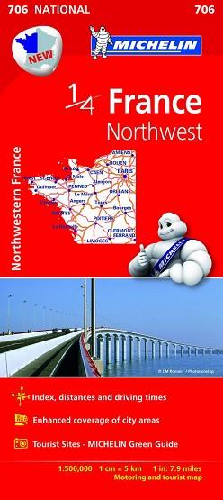 MAPA FRANCIA  (706) NORTHWEST    -2015- | 9782067200630 | MICHELIN