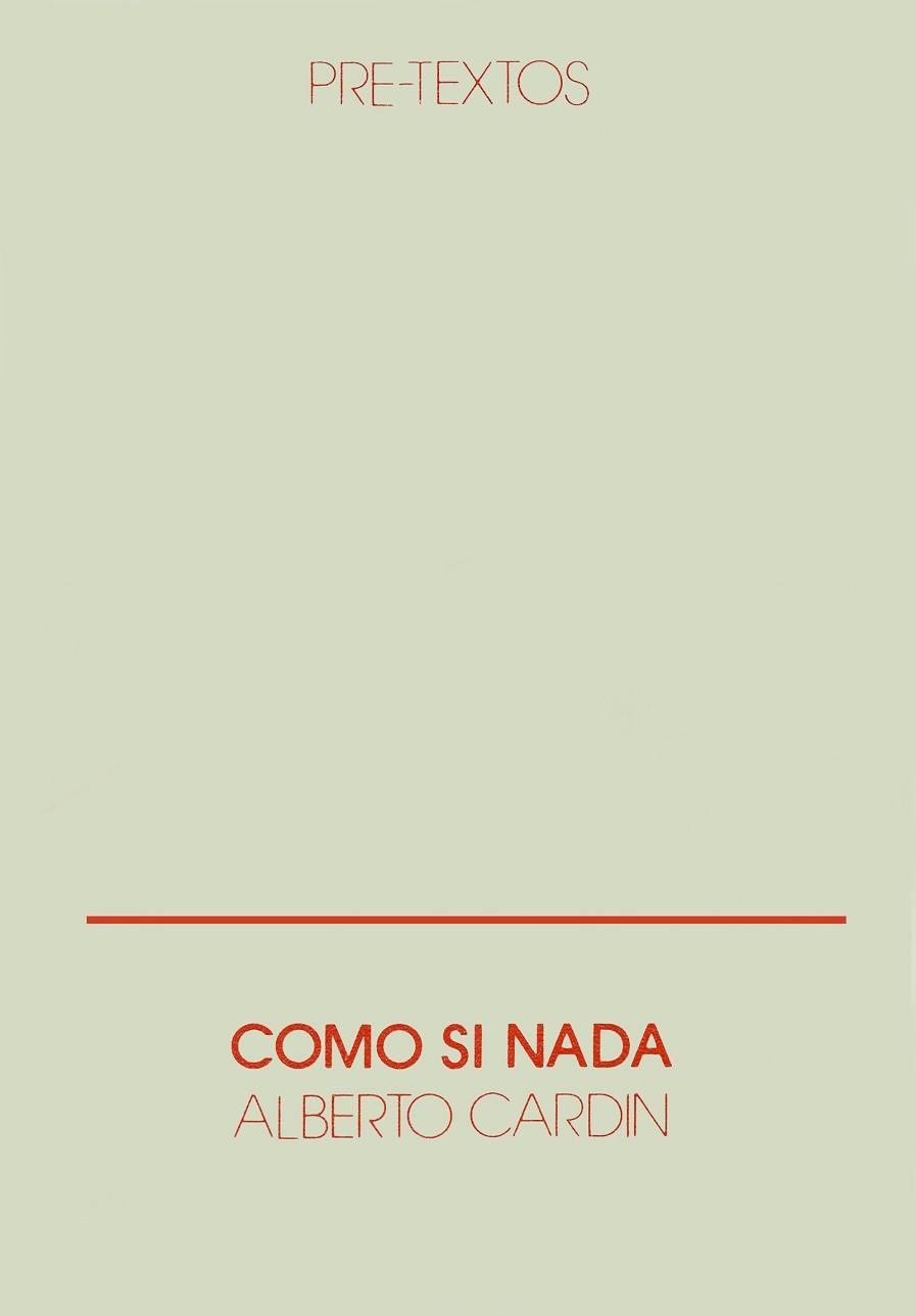 COMO SI NADA | 9788485081394 | CARDIN, ALBERTO