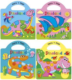 PINTA Y PEGA DINOLAND (4 TÍTULOS) | 9788467746259 | BUSQUETS, JORDI