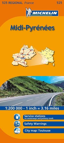 MAPA MIDI PYRENEES 525 | 9782067135338 | AAVV