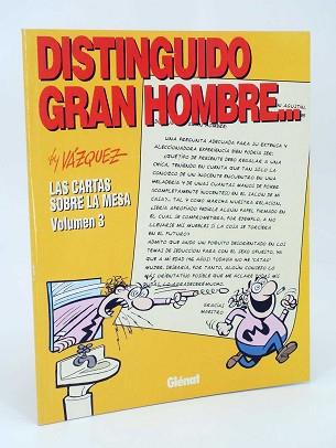 DISTINGUIDO GRAN HOMBRE VOL. 3 LAS CARTAS SOBRE LA | 9788489966178 | VAZQUEZ