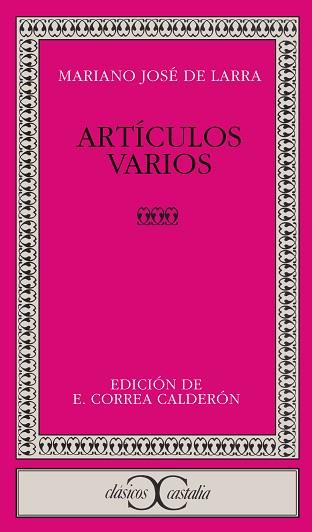 ARTICULOS VARIOS | 9788470392252 | LARRA, MARIANO JOSE DE