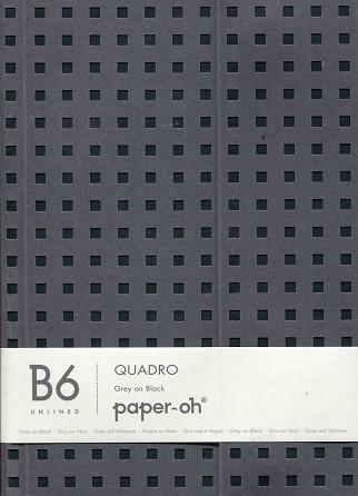 LLIBRETA PAPER OH GREY ON BLACK B6 UNLINED | 9781439790656