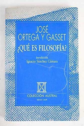 QUE ES LA FILOSOFIA? | 9788423973415 | ORTEGA Y GASSET, JOSE