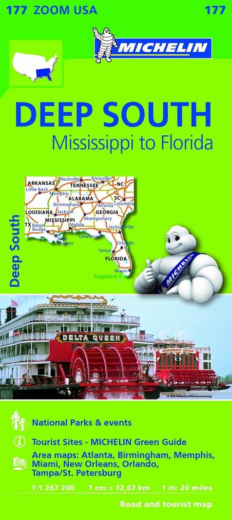MAPA ZOOM USA DEEP SOUTH | 9782067190559 | VARIOS AUTORES