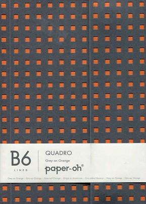 LLIBRETA PAPER OH GREY ON ORANGE B6 LINED | 9781439790687