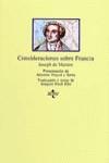 CONSIDERACIONES SOBRE FRANCIA | 9788430918003 | MAISTRE, JOSEPH DE, CONDE DE