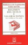 REGIMEN DEL SUELO Y VALORACIONES | 9788447010547 | VARIS