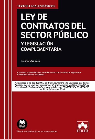 LEY DE CONTRATOS DEL SECTOR PÚBLICO Y LEGISLACIÓN COMPLEMENTARIA | 9788417135638 | EDITORIAL COLEX S.L.