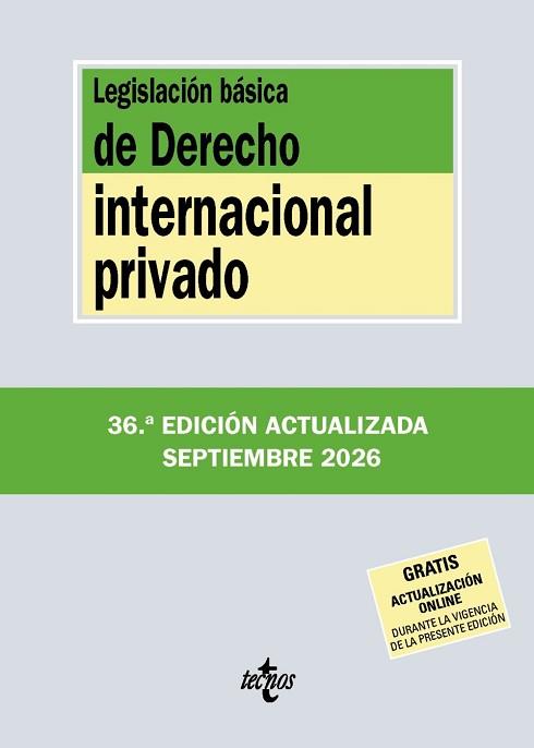 LEGISLACIÓN BÁSICA DE DERECHO INTERNACIONAL PRIVADO | 9788430994397 | EDITORIAL TECNOS