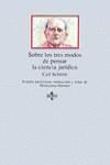 SOBRE LOS TRES MODOS DE PENSAR EN CIENCIA JURIDICA | 9788430929320 | SCMITT,C.