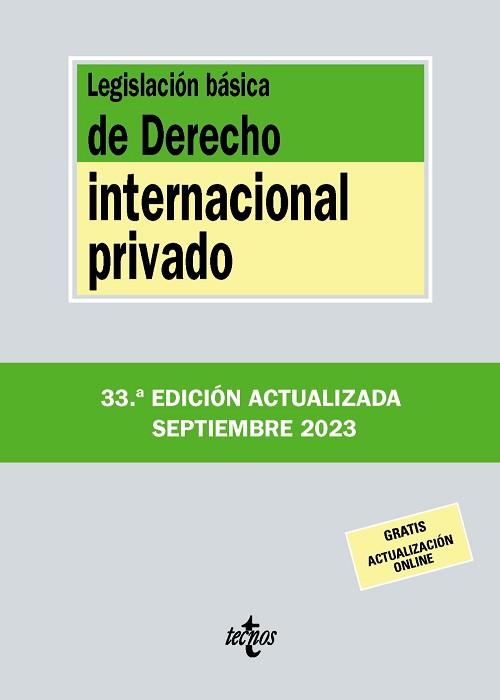 LEGISLACIÓN BÁSICA DE DERECHO INTERNACIONAL PRIVADO | 9788430988358 | EDITORIAL TECNOS