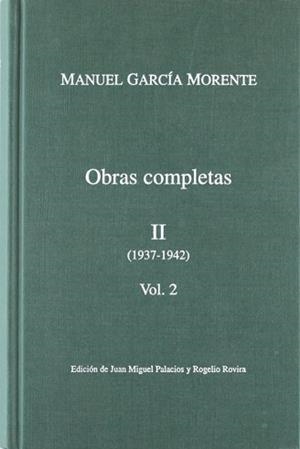 OBRAS COMPLETAS II | 9788476585009 | GARCIA MORENTE, MANUEL