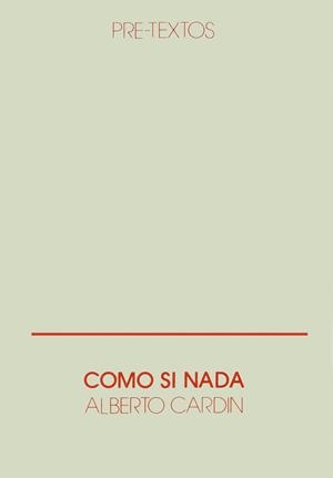 COMO SI NADA | 9788485081394 | CARDIN, ALBERTO
