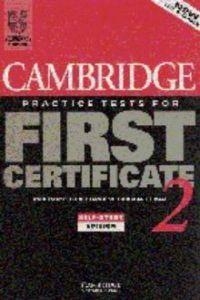 CAMBRIDGE PRACTICE TESTS FOR FIRST CERT 2 SELF STUDY | 9780521499002 | CARNE, PAUL