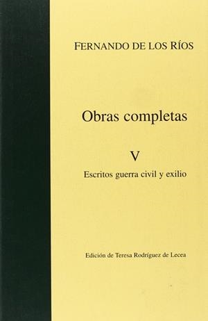 OBRAS COMPLETAS VOL. 5 (FERNANDO DE LOS RIOS) | 9788476585153 | RIOS, FERNANDO DE LOS