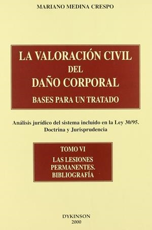VALORACION CIVIL DEL DAÑO CORPORAL, LA | 9788481556926 | MEDINA CRESPO, MARIANO