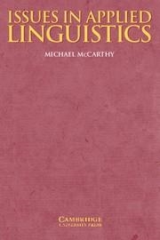ISSUES IN APPLIED LINGUISTICS | 9780521585460 | MCCARTHY, MICHAEL