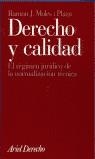 DERECHO Y CALIDAD | 9788434432147 | MOLES PLAZA, RAMON J.