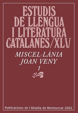 MISCEL.LANIA JOAN VENY 1 | 9788484154242 | VARIS