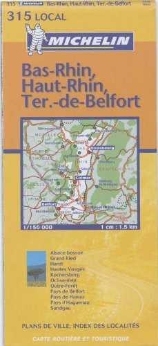 MAPA 315 BAS-RHIN HAUT-RHIN TER DE BELFORT REGIONAL FRANÇA | 9782061003763 | VARIS