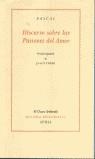 DISCURSO SOBRE LAS PASIONES DEL AMOR | 9788484720928 | PASCAL