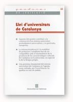 LLEI D'UNIVERSITATS DE CATALUNYA | 9788439360704 | VARIS