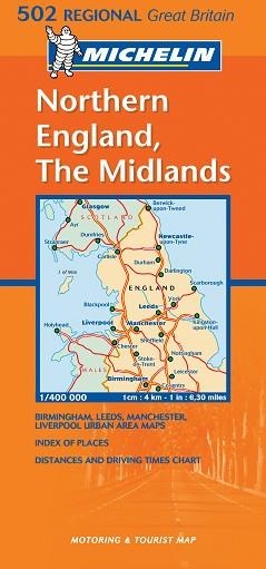 MAPA 502 NORTHERN ENGLAND THE MIDLANDS (INGLATERRA) (2003) | 9782061007969 | VARIS