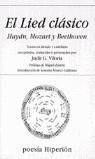 LIED CLASICO, EL (POESIA HIPERION) | 9788475177601 | VILORIA, JUDIT G. (ED.)