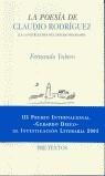 POESIA DE CLAUDIO RODRIGUEZ PT-672 | 9788481915761 | YUBERO, FERNANDO
