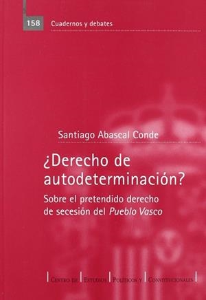 DERECHO DE AUTODERMINACION ( PUEBLO VASCO) | 9788425912634 | ABASCAL CONDE, SANTIAGO