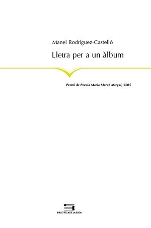 LLETRA PER A UN ALBUM | 9788497792745 | RODRIGUEZ CASTELLO, MANEL