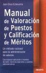 MANUAL DE VALORACION DE PUESTOS Y CALIFICACION DE MERITOS : | 9788423422494 | ORUE-ECHEVARRIA ARGOITIA, JUAN