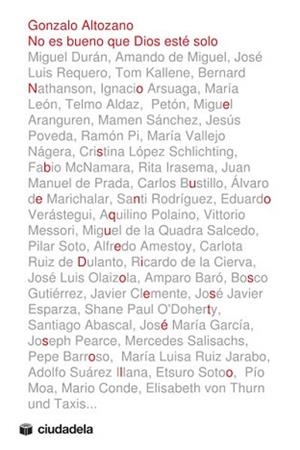 NO ES BUENO QUE DIOS ESTÉ SOLO | 9788496836952 | ALTOZANO, GONZALO