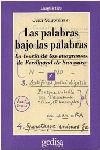 PALABRAS BAJO LAS PALABRAS,LAS | 9788474326048 | STAROBINSKI,JEAN