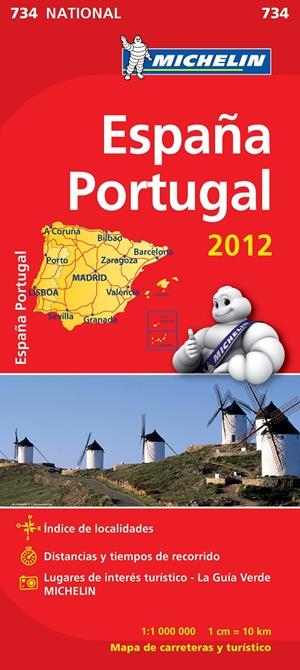 MAPA ESPAÑA PORTUGAL 2012 734 | 9782067171404 | VARIOS AUTORES